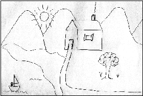 Desenho abstrato inicial